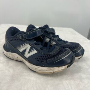 New Balance Kids' Navy and White Sneakers